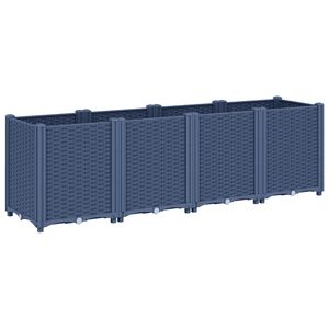 vidaXL Sodo lovelis, melsvai pilkos spalvos, 160x40x53cm, PP