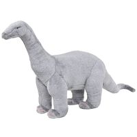 vidaXL Pastat. pliušin. žaislas dinozauras brachiozauras, pilkas, XXL