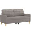 vidaXL Dvivietė sofa su pagalvėlėmis, taupe spalvos, 140cm, audinys