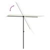 vidaXL Sodo skėtis nuo saulės su aliuminio stulpu, smėlio, 2x1,5m