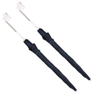 vidaXL Skėtis su laikikliu 2 pcs Jūrinė mėlyna &Oslash; 105 x 86 cm