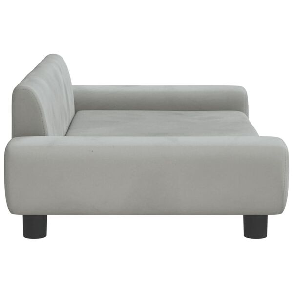 vidaXL Vaiki&scaron;ka sofa, &scaron;viesiai pilkos spalvos, 100x54x33cm, aksomas