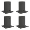 vidaXL Apvalus žemės inkaras 4 vnt. Antracito 15 x 15 x 15 cm Metalas