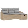 vidaXL Sofos komplektas 4 vnt. poliratanas