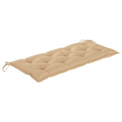 vidaXL Sodo suoliukas su pagalvėle, 120cm, bambukas (41504+314947)