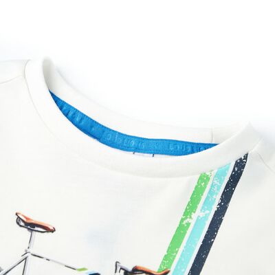 Vaikiški marškinėliai trumpomis rankovėmis, ekru spalvos, 92 dydžio