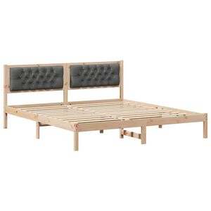 vidaXL Lovos rėmas Tamsiai pilka 160 x 200 cm Kietos pu&scaron;ies mediena