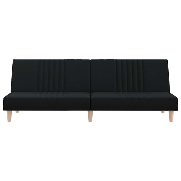 vidaXL Sofa-lova, juodos spalvos, audinys