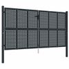 vidaXL Sodo vartai, antracito spalvos, 300x125 cm, plienas