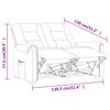 vidaXL Dvivietis atlošiamas masažinis krėslas, kreminis, audinys