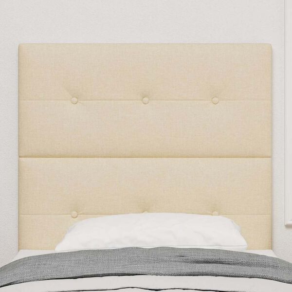 vidaXL LED galvūgalis su galvūgalio Kreminė 100 cm Poliesteris