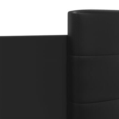 vidaXL Lovos rėmas su galvūgaliu ir LED, juodos spalvos, 180x200cm