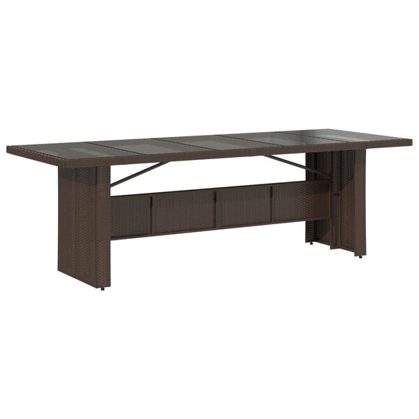 vidaXL Bistro komplektas su pagalvėlėmis, 11 dalių, rudas, poliratanas