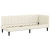 vidaXL Kampinė lovos konstrukcija Kreminė 80 cm x 200 cm Aksomas