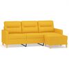 vidaXL Trivietė sofa su pakoja, &scaron;viesiai geltona, 180cm, audinys
