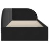 vidaXL Kampinė lovos konstrukcija Juoda 100 cm x 200 cm Aksomas