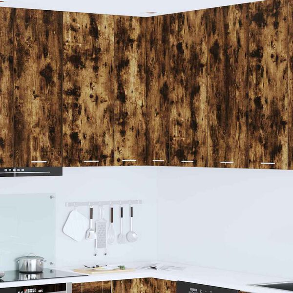 vidaXL Pakabinama spintelė Rūkyto ąžuolo ir baltos 57 x 57 x 100 cm