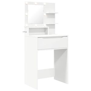 vidaXL Miegamojo persirengimo stalai Balta 80 x 39,6 x 135 cm