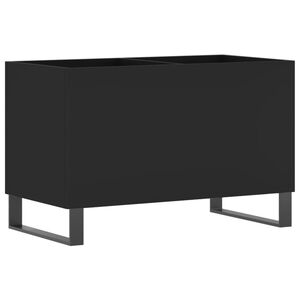 vidaXL Vinilinių plok&scaron;telių spintelė, juoda, 74,5x38x48cm, mediena