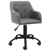 vidaXL Pasukamos valgomojo kėdės, 2vnt., &scaron;viesiai pilkos, audinys