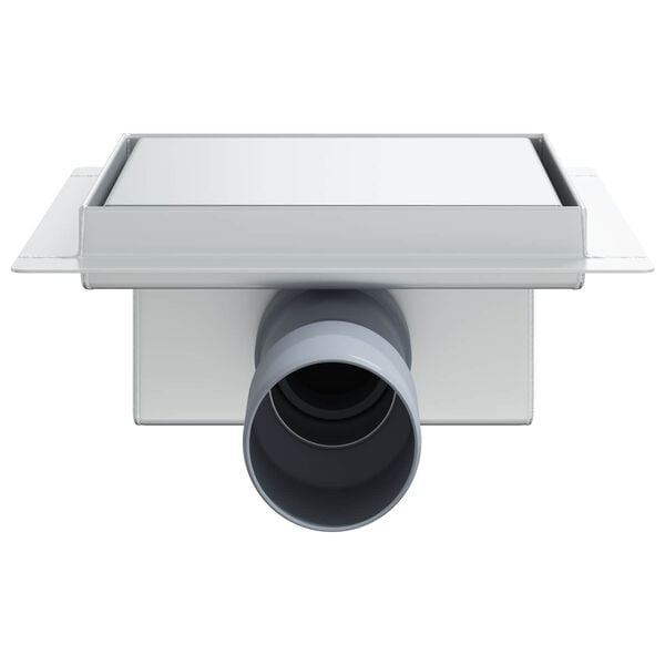 vidaXL 2 viename dušo nutekėjimas Sidabro 15 x 15 cm