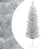 vidaXL Dirbtinis lieknas Kalėdų medis 150 cm PVC ir Plienas Sidabrinė