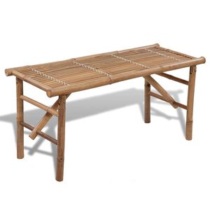 vidaXL Sulankstomas sodo suoliukas, 118 cm, bambukas