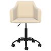 vidaXL Pasukamos valgomojo kėdės, 4vnt., kreminės spalvos, aksomas