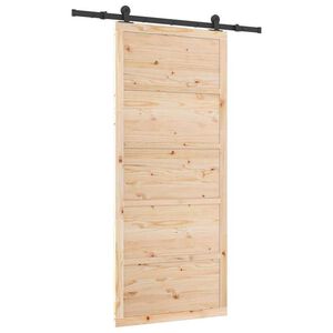vidaXL Slankios durys Ruda 80 x 208 cm Kietos pušies mediena