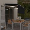 vidaXL Markizė su uždanga/LED/vėjo jutikliu, antracito, 3,5x2,5m