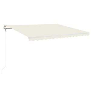 vidaXL Automatinė markizė su LED/vėjo jutikliu, kreminė, 400x350cm