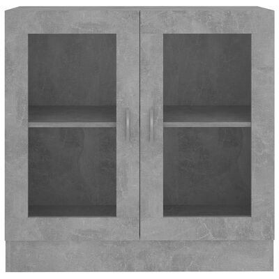 vidaXL Vitrininė spintelė, betono pilkos spalvos, 82,5x30,5x80cm, MDP