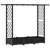 vidaXL Pakeltas lovas su trelėmis ir stogu Juoda 164 x 40 x 121 cm PP