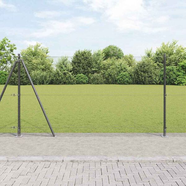 vidaXL Tvorelės stulpas Pilka 50 x 1,2 m (19 x 19 mm tinklas)