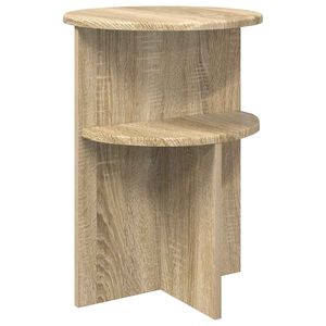 vidaXL &Scaron;oninis stalas Sonoma ąžuolas &Oslash; 39,5 x 55 cm Apdirbta mediena