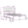 vidaXL Lova su knygų spinta be čiužinio, 135x190cm, pu&scaron;ies masyvas