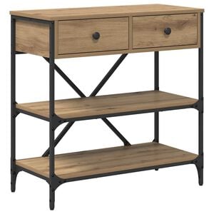 vidaXL Konsolinis stalas Ruda 75 x 34,5 x 75 cm Medis