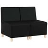 vidaXL Modulinis sofa vienetas be rankų 2 pcs Juoda 55 x 74 x 82 cm