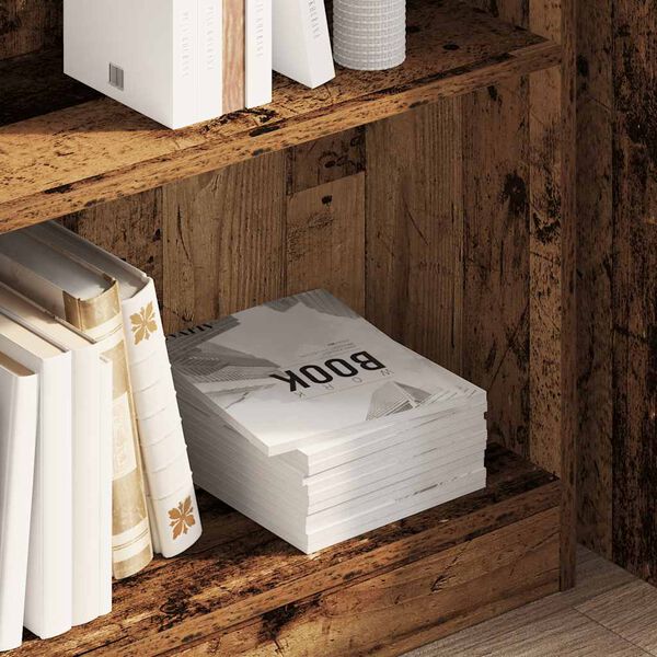 vidaXL Knygų spinta, sendintos medienos, 80x24x76cm, apdirbta mediena