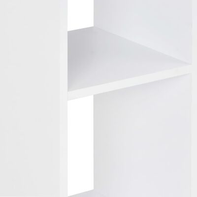 vidaXL Baro stalas, balta ir sonoma ąžuolo, 60x60x110cm