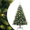 vidaXL Dirbtinė sulankstoma Kalėdų eglutė su 150 LED lemputių Žalia