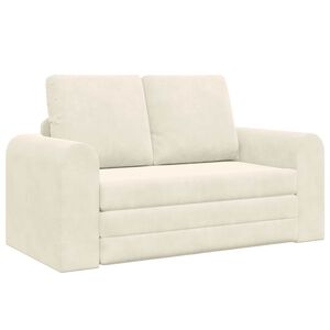 vidaXL Sofa lova Kreminė 148 x 71 x 83 cm Aksomas