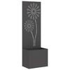 vidaXL Sodo privatumo ekranas &bdquo;Fretwork&ldquo; Juoda 50 x 150 cm