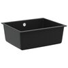 vidaXL Kriauklė Juoda 530 x 460 mm 80% Kvarcas ir 20% Derva