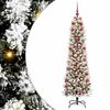 vidaXL Dirbtinė Kalėdų eglutė Balta 180 cm PVC ir Metalas ir Plastikas