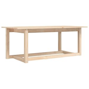 vidaXL Kavos staliukas, 110x55x45cm, pu&scaron;ies medienos masyvas