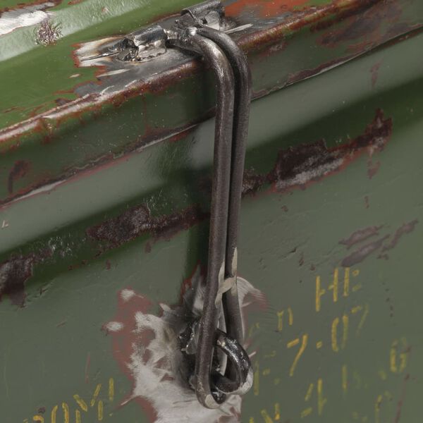 vidaXL Daiktadėžė, 68x24x66cm, geležis, karinio stiliaus