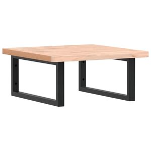 vidaXL Lentyna praustuvui, plienas ir bukmedžio medienos masyvas