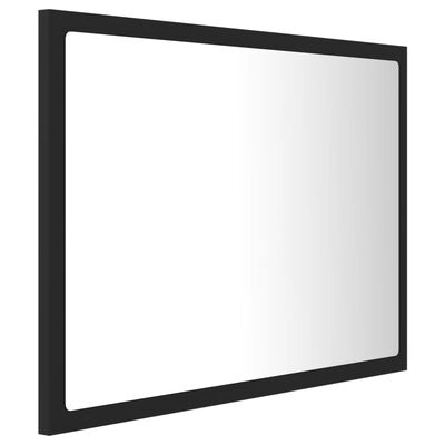 vidaXL Vonios kambario LED veidrodis, pilkas, 60x8,5x37cm, akrilas
