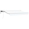 vidaXL Rankinis markizės rėmas su LED Baltas 3 x 2,5 m